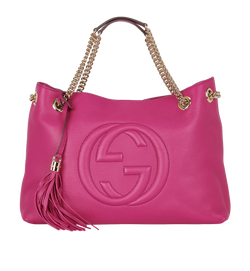 Boston Microguccissima Bag, Leather, Pink, 449646, DB/S, 3*